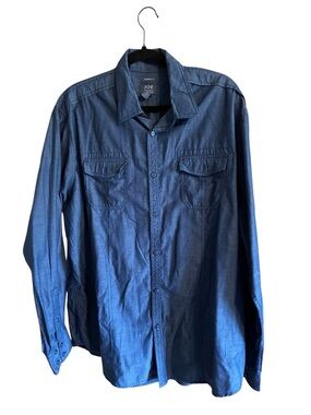 Men's Blue Button-Up Shirt